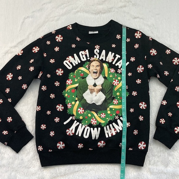 Buddy the Elf Peppermint Ugly Christmas Sweater - Picture 3 of 5